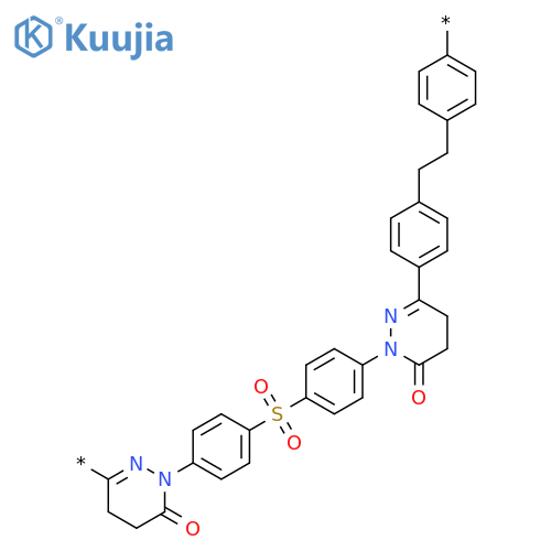 Poly[(5,6-dihydro-6-oxo-3,1(4H)-pyridazinediyl)-1,4-phenylenesulfonyl-1,4-phenylene(5,6-dihydro-6-oxo-1,3(4H)-pyridazinediyl)-1,4-phenylene-1,2-ethanediyl-1,4-phenylene] structure