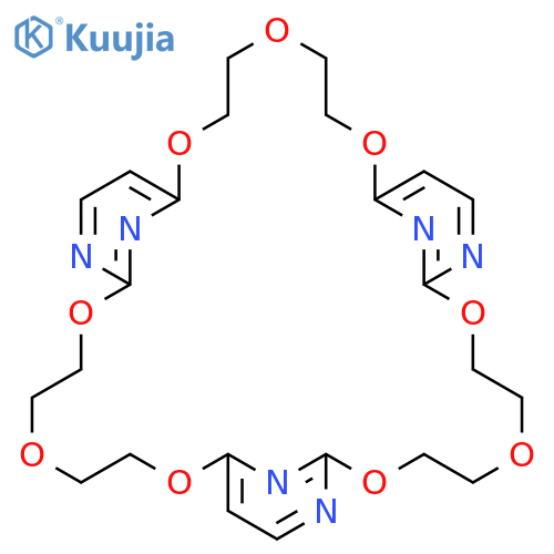 2,5,8,14,17,20,26,29,32-NONAOXA-10,22,36,37,38,39-HEXAAZATETRACYCLO[31.3.1.19,13.121,25]NONATRIACONTA-1(37),9,11,13(39),21,23,25(38),33,35-NONAENE structure