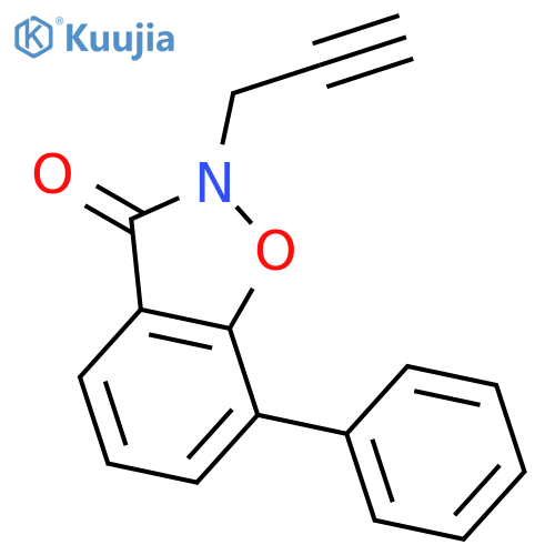 1,2-Benzisoxazol-3(2H)-one, 7-phenyl-2-(2-propynyl)- structure