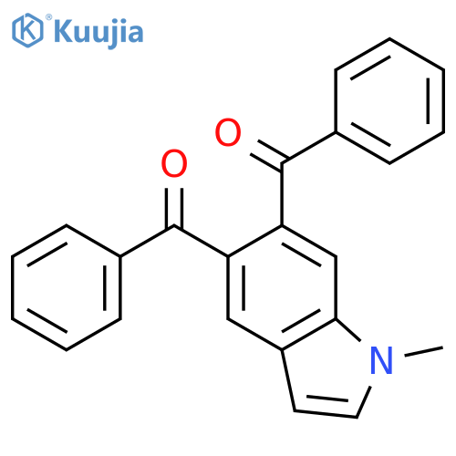 Methanone, (1-methyl-1H-indole-5,6-diyl)bis[phenyl- structure