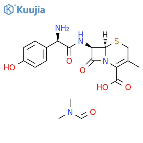 (6R,7R)-7-(2R)-Amino(4-hydroxyphenyl)acetylamino-3-methyl-8-oxo-5-thia-1-azabicyclo4.2.0oct-2-ene-2-carboxylate N,N-Dimethylformamide structure