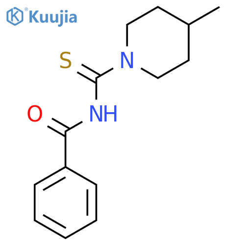 N-(4-methylpiperidine-1-carbothioyl)benzamide structure