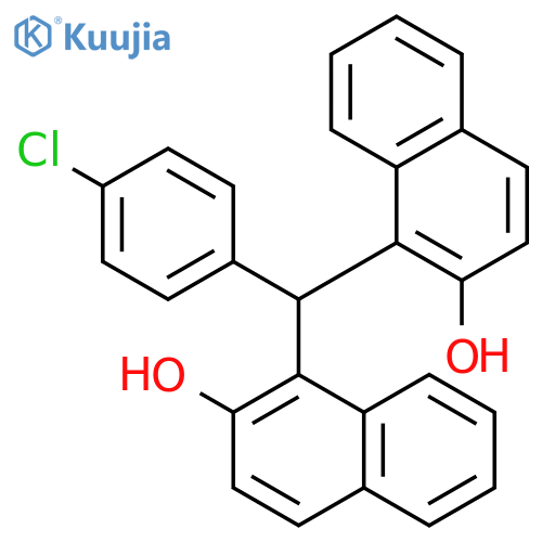 1,1''-[(4-chlorophenyl)methanediyl]dinaphthalen-2-ol structure