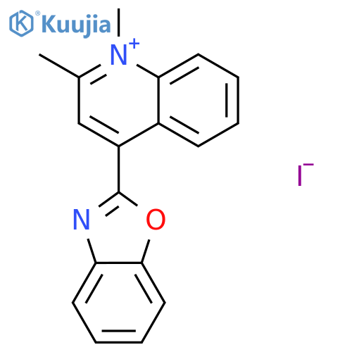 QUINOLINIUM, 4-(2-BENZOXAZOLYL)-1,2-DIMETHYL-, IODIDE structure