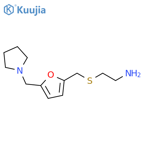Ethanamine, 2-[[[5-(1-pyrrolidinylmethyl)-2-furanyl]methyl]thio]- structure
