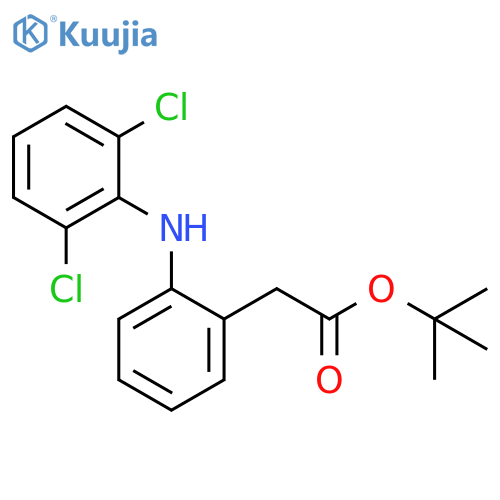 tert-butyl 2-{2-(2,6-dichlorophenyl)aminophenyl}acetate structure