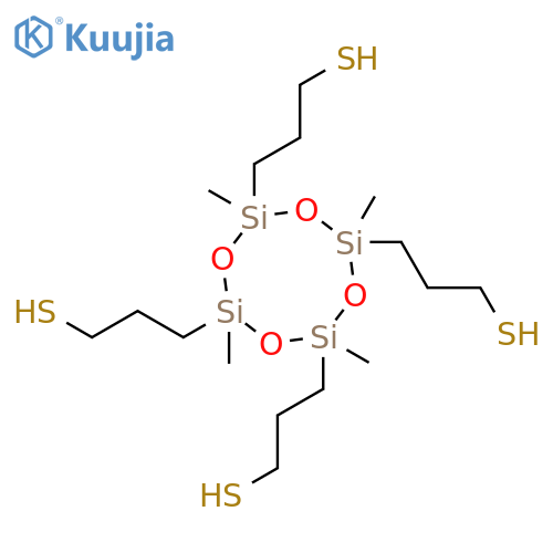 Cyclotetrasiloxane-2,4,6,8-tetrapropanethiol, 2,4,6,8-tetramethyl- structure