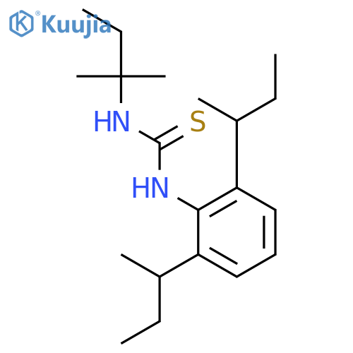 Thiourea, N-[2,6-bis(1-methylpropyl)phenyl]-N'-(1,1-dimethylpropyl)- structure