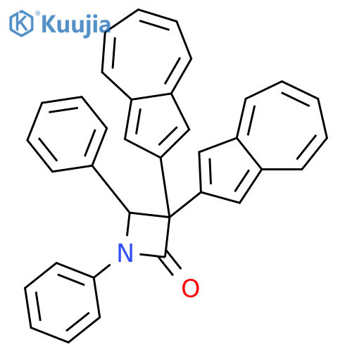 2-Azetidinone, 3,3-di-2-azulenyl-1,4-diphenyl- structure