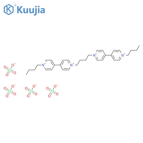 4,4'-Bipyridinium, 1,1''-(1,4-butanediyl)bis[1'-butyl-, tetraperchlorate structure