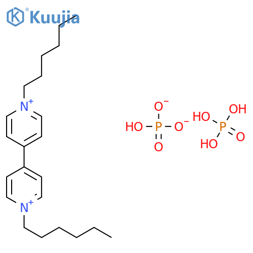 4,4'-Bipyridinium, 1,1'-dihexyl-, phosphate (1:2) structure