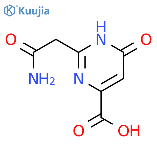 2-(2-Amino-2-oxoethyl)-6-oxo-1,6-dihydropyrimidine-4-carboxylic acid structure