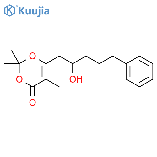 4H-1,3-Dioxin-4-one, 6-(2-hydroxy-5-phenylpentyl)-2,2,5-trimethyl- structure