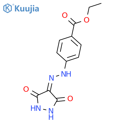 Benzoic acid, 4-[(3,5-dioxo-4-pyrazolidinylidene)hydrazino]-, ethyl ester structure