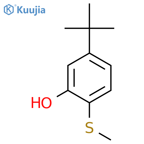 Phenol, 5-(1,1-dimethylethyl)-2-(methylthio)- structure