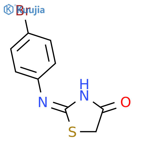 (2Z)-2-[(4-bromophenyl)imino]-1,3-thiazolidin-4-one structure