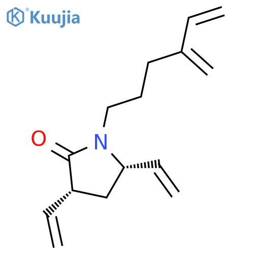 2-Pyrrolidinone, 3,5-diethenyl-1-(4-methylene-5-hexenyl)-, (3R,5S)- structure