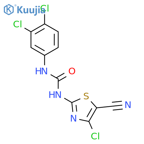 UREA, N-(4-CHLORO-5-CYANO-2-THIAZOLYL)-N'-(3,4-DICHLOROPHENYL)- structure