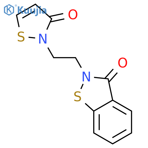 1,2-Benzisothiazol-3(2H)-one, 2-[2-(3-oxo-2(3H)-isothiazolyl)ethyl]- structure