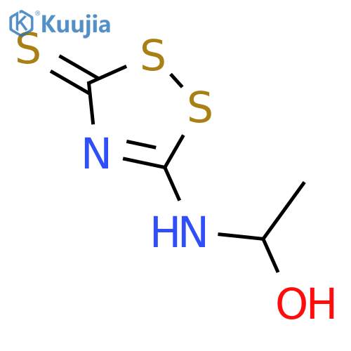 3H-1,2,4-Dithiazole-3-thione, 5-[(1-hydroxyethyl)amino]- structure