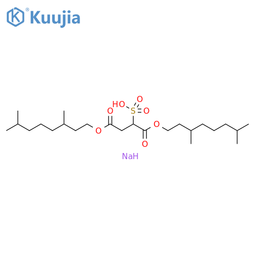Butanedioic acid, 2-sulfo-, 1,4-bis(3,7-dimethyloctyl) ester, sodium salt (1:1) structure
