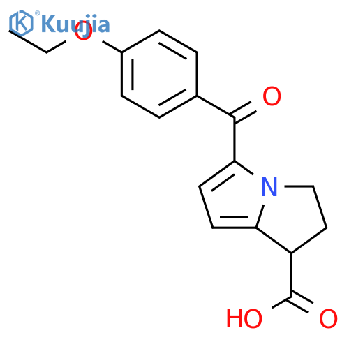 1H-PYRROLIZINE-1-CARBOXYLIC ACID, 5-(4-ETHOXYBENZOYL)-2,3-DIHYDRO- structure