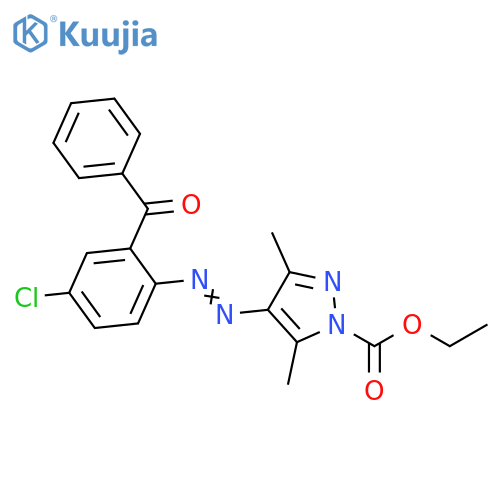 1H-Pyrazole-1-carboxylic acid,4-[(2-benzoyl-4-chlorophenyl)azo]-3,5-dimethyl-, ethyl ester structure