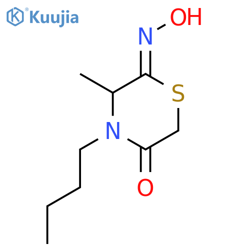 2,5-THIOMORPHOLINEDIONE, 4-BUTYL-3-METHYL-, 2-OXIME structure
