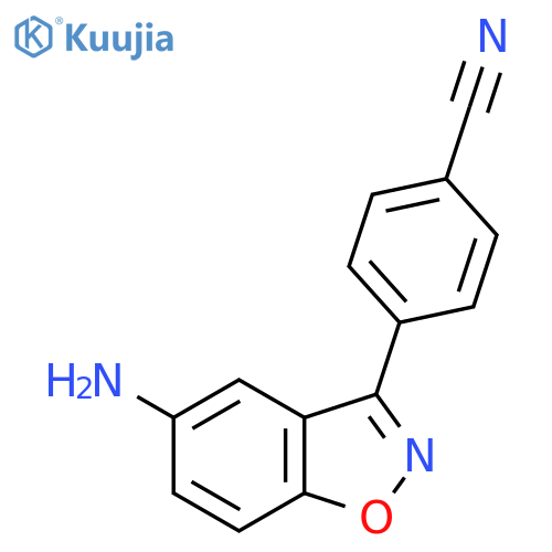Benzonitrile, 4-(5-amino-1,2-benzisoxazol-3-yl)- structure