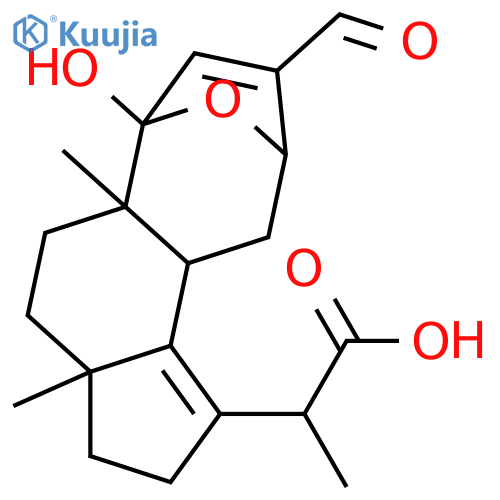 6,9-Epoxycyclohept[e]indene-1-acetic acid, 8-formyl-2,3,3a,4,5,5a,6,9,10,10a-decahydro-6-hydroxy-α,3a,5a-trimethyl- (9CI) structure