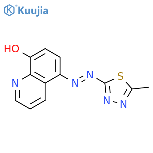 8-Quinolinol, 5-[(5-methyl-1,3,4-thiadiazol-2-yl)azo]- structure