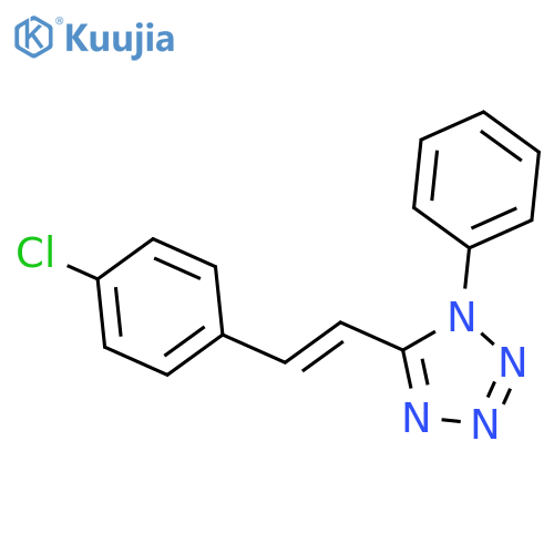 1H-Tetrazole, 5-[2-(4-chlorophenyl)ethenyl]-1-phenyl- structure