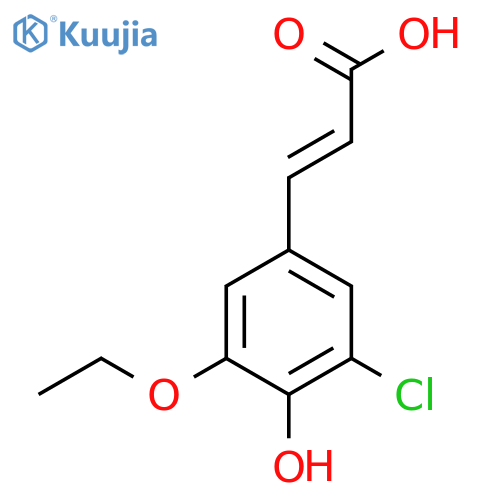 3-(3-Chloro-5-ethoxy-4-hydroxyphenyl)prop-2-enoic acid structure