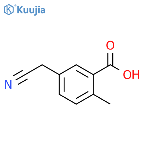 5-(cyanomethyl)-2-methylbenzoic acid structure