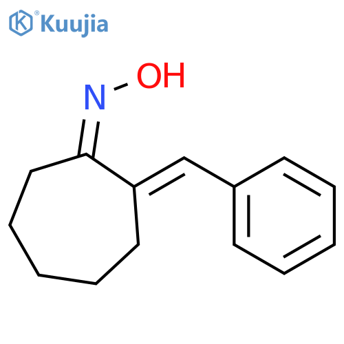 Cycloheptanone, 2-(phenylmethylene)-, oxime structure