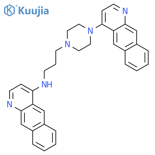 N-{3-[4-(benzo[g]quinolin-4-yl)piperazin-1-yl]propyl}benzo[g]quinolin-4-amine structure
