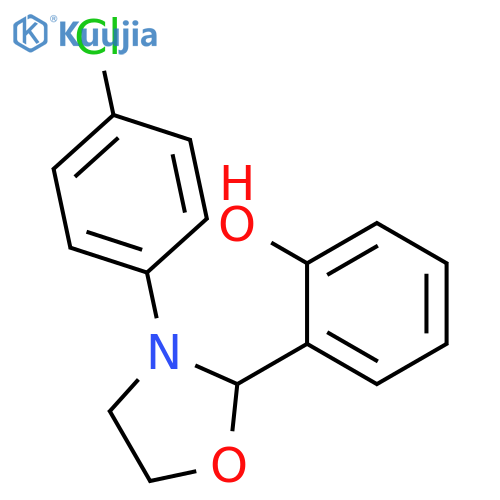 Phenol, 2-[3-(4-chlorophenyl)-2-oxazolidinyl]- structure