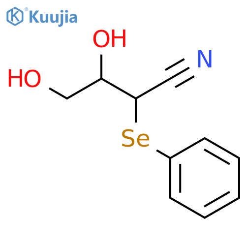 3,4-Dihydroxy-2-(phenylselanyl)butanenitrile structure