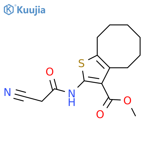Methyl 2-(Cyanoacetyl)amino-4,5,6,7,8,9-hexahydrocyclooctabthiophene-3-carboxylate structure