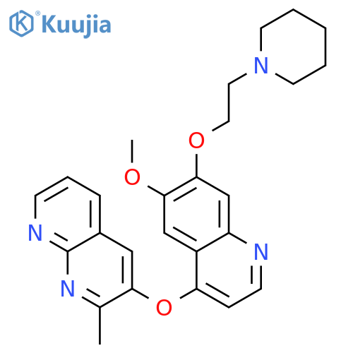 1,8-Naphthyridine,3-[[6-methoxy-7-[2-(1-piperidinyl)ethoxy]-4-quinolinyl]oxy]-2-methyl- structure