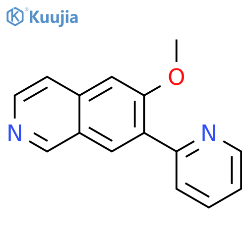 Isoquinoline, 6-methoxy-7-(2-pyridinyl)- structure