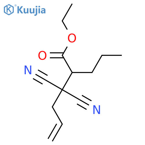 5-HEXENOIC ACID, 3,3-DICYANO-2-PROPYL-, ETHYL ESTER structure