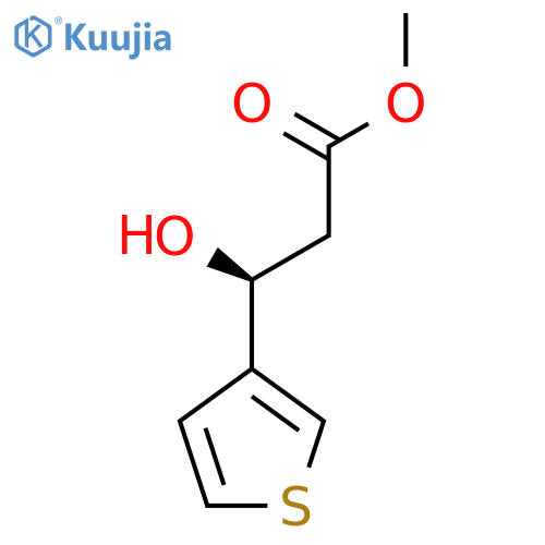 methyl (3S)-3-hydroxy-3-(thiophen-3-yl)propanoate structure
