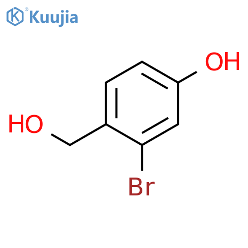 Benzenemethanol, 2-bromo-4-hydroxy- structure