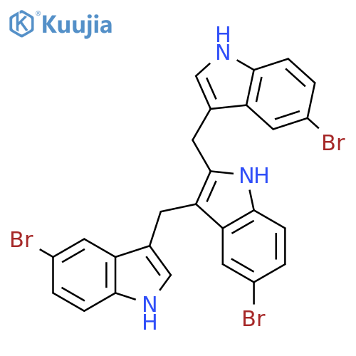 1H-INDOLE, 5-BROMO-2,3-BIS[(5-BROMO-1H-INDOL-3-YL)METHYL]- structure