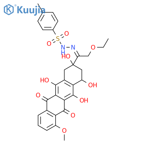 Benzenesulfonic acid,4-methyl-,2-[2-ethoxy-1-[(2S,4S)-1,2,3,4,6,11-hexahydro-2,4,5,12-tetrahydroxy-7-methoxy-6,11-dioxo-2-naphthacenyl]ethylidene]hydrazide structure