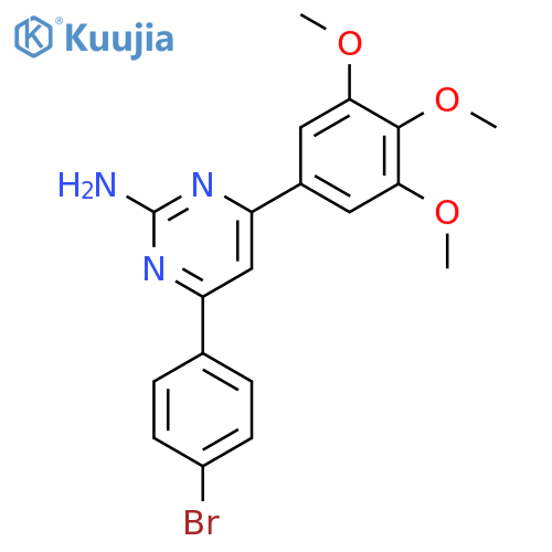 2-Pyrimidinamine, 4-(4-bromophenyl)-6-(3,4,5-trimethoxyphenyl)- structure