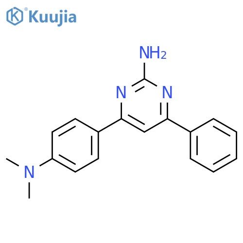 2-PYRIMIDINAMINE, 4-[4-(DIMETHYLAMINO)PHENYL]-6-PHENYL- structure