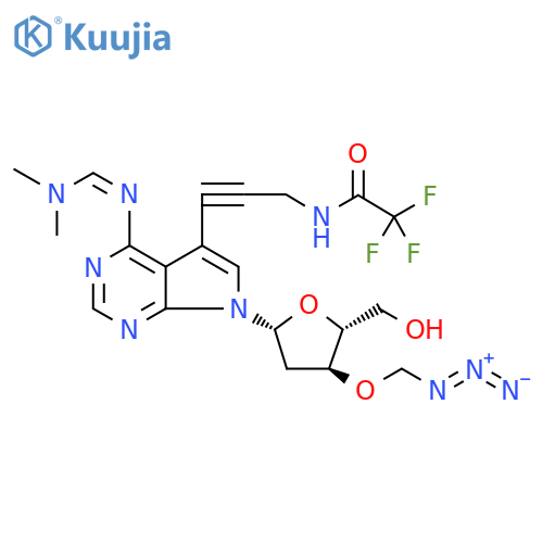 3′-O-Azidomethyl-N6-DMF-7-TFA-ap-7-Deaza-dA structure
