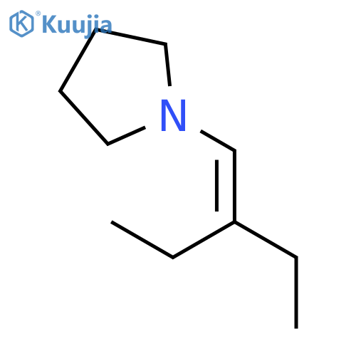 1-(2-ethylbut-1-en-1-yl)pyrrolidine structure